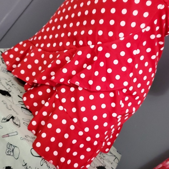 Stunning Imported Polka Dot Mini Dress - Picture 5 of 8